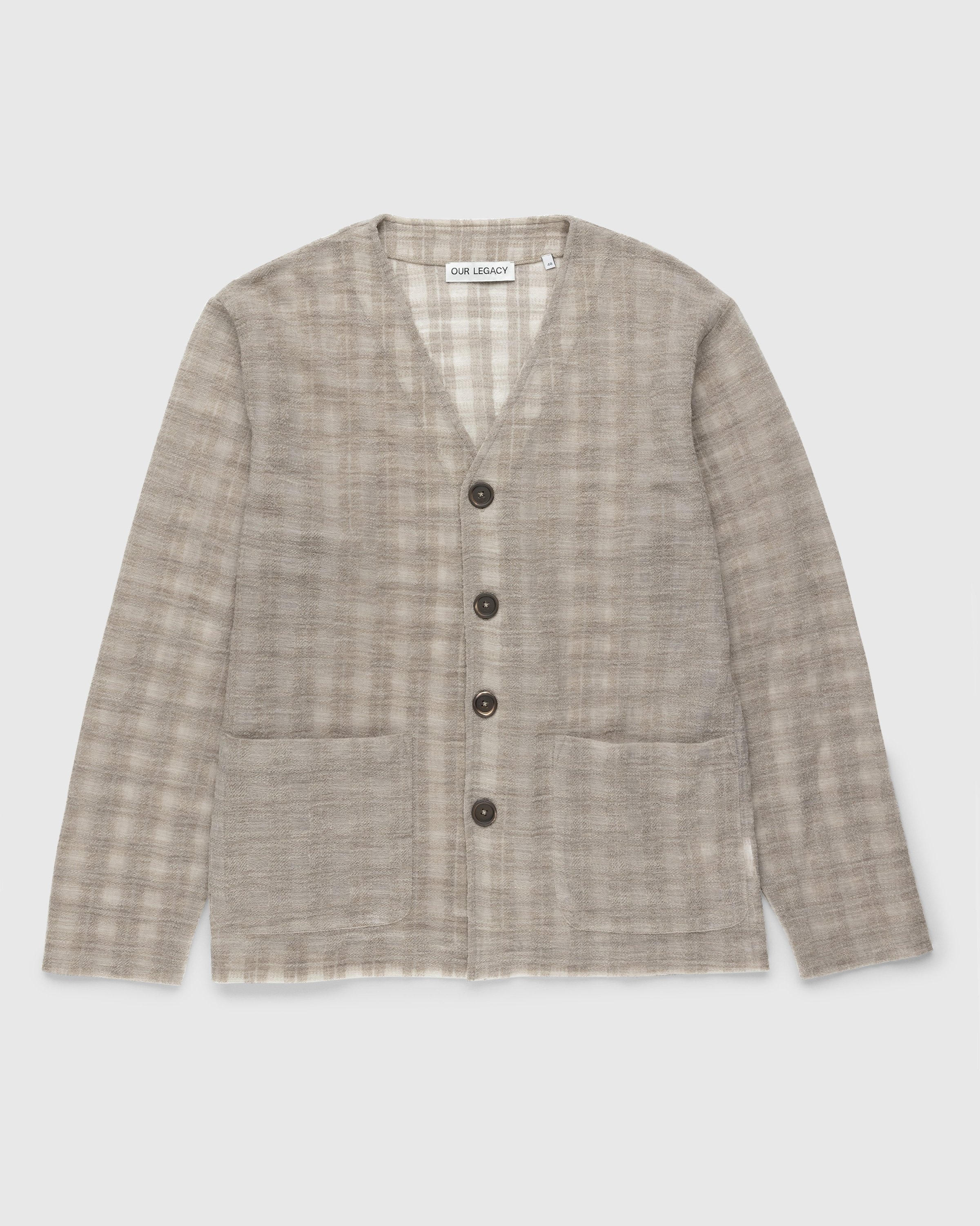 Our Legacy – Cardigan Grey Disintegration Check | Highsnobiety Shop